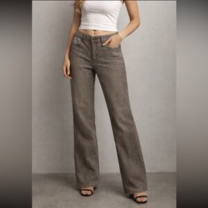 Escada Gray Jeans with Silver Sequin Accents